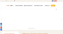 Desktop Screenshot of forumforautism.org