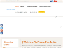 Tablet Screenshot of forumforautism.org